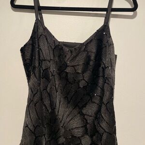 White House Black Market Black sequin camisole. Size XS